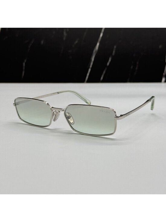 Prada PRA60S 1BC80G Unisex Silver Square Sunglasses Authentic NEW main image 12